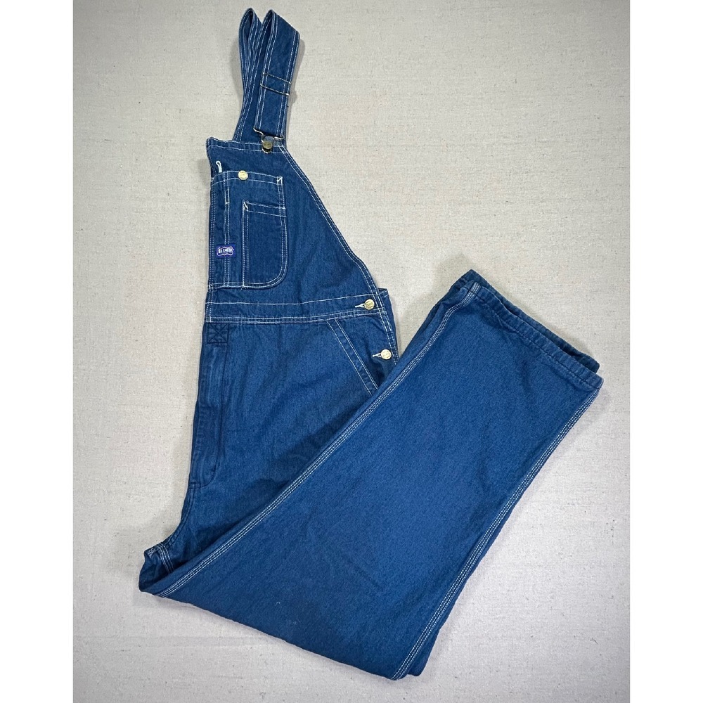 Big Smith Men's 44 Blue Denim Bibs WorkWear Carpenter‎ Construction Jeans - Picture 3 of 11